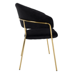 Casa si Gradina - Mobilier - Scaune si fotolii - Scaune - Scaun de sufragerie de design, material Velvet negru/gold crom auriu, DASMIN TIP 1 - Infinity.ro
