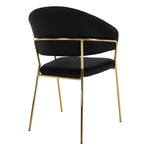 Casa si Gradina - Mobilier - Scaune si fotolii - Scaune - Scaun de sufragerie de design, material Velvet negru/gold crom auriu, DASMIN TIP 1 - Infinity.ro