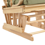 Casa si Gradina - Mobilier - Scaune si fotolii - Fotolii - Scaun balansoar cu suport pentru picioare, natural/verde, DALBERT - Infinity.ro