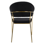 Casa si Gradina - Mobilier - Scaune si fotolii - Scaune - Scaun de sufragerie de design, material Velvet negru/gold crom auriu, DASMIN TIP 1 - Infinity.ro