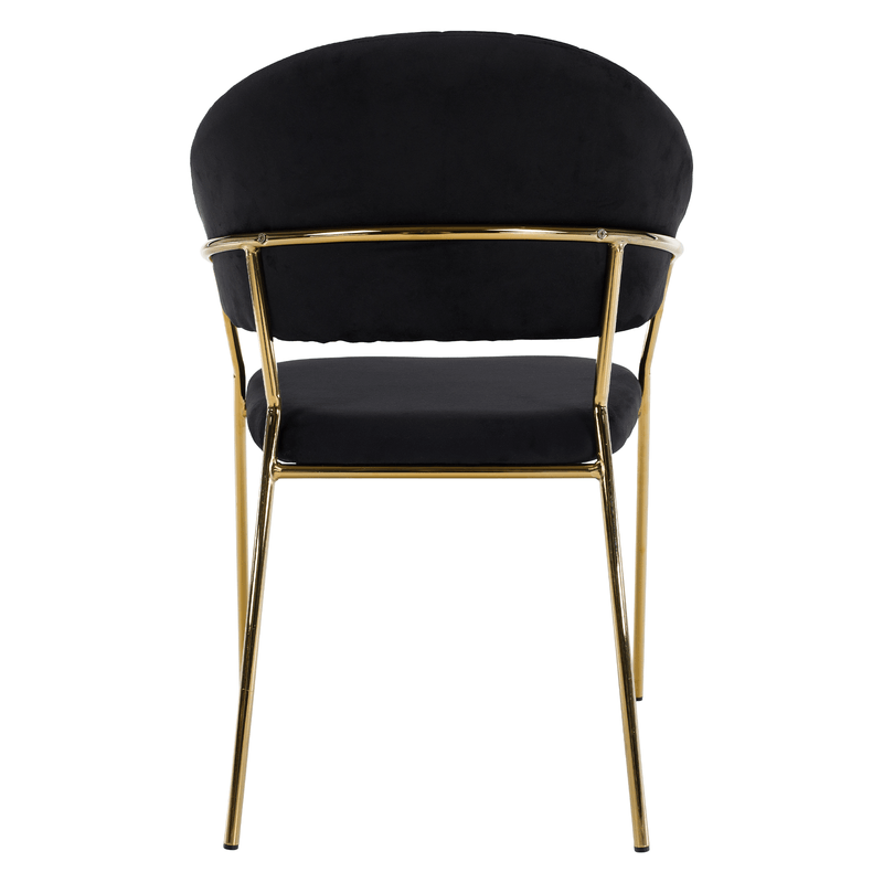 Casa si Gradina - Mobilier - Scaune si fotolii - Scaune - Scaun de sufragerie de design, material Velvet negru/gold crom auriu, DASMIN TIP 1 - Infinity.ro