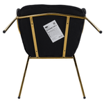 Casa si Gradina - Mobilier - Scaune si fotolii - Scaune - Scaun de sufragerie de design, material Velvet negru/gold crom auriu, DASMIN TIP 1 - Infinity.ro