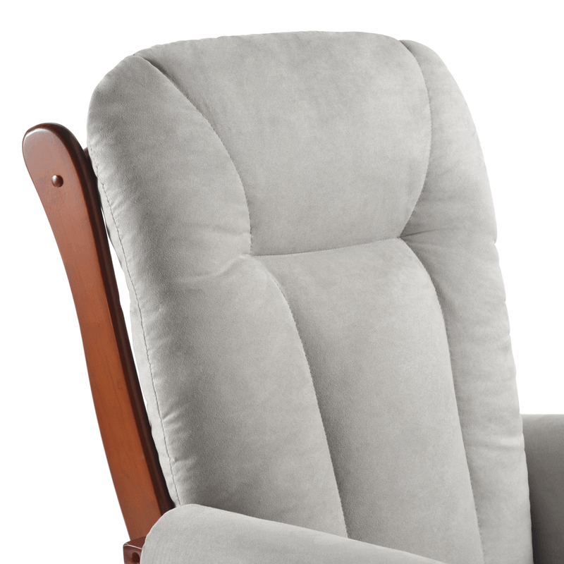 Casa si Gradina - Mobilier - Scaune si fotolii - Fotolii - Scaun balansoar cu suport pentru picioare, nuc/gri, SAFORD - Infinity.ro