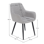 Casa si Gradina - Mobilier - Scaune si fotolii - Scaune - Scaun de design, gri deschis/negru, OSKOR - Infinity.ro