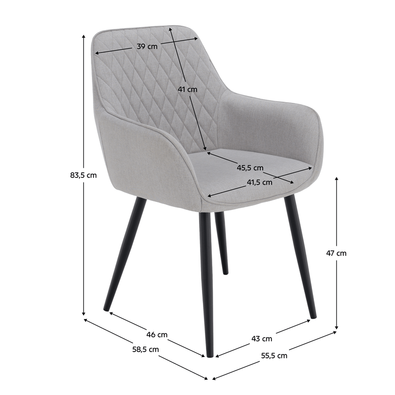 Casa si Gradina - Mobilier - Scaune si fotolii - Scaune - Scaun de design, gri deschis/negru, OSKOR - Infinity.ro