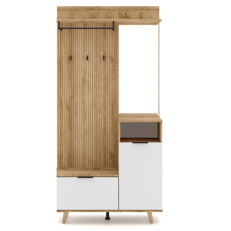 Casa si Gradina - Mobilier - Dulapuri si sifoniere - Dulapuri - Set pentru hol, stejar evoke/alb, NODRI - Infinity.ro