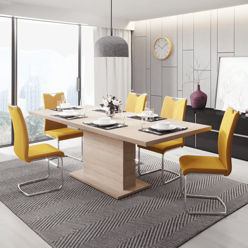 Casa si Gradina - Mobilier - Mese si birouri - Mese bucatarie si dining - Masa extensibila pentru sufragerie, stejar sonoma, 160-200x90 cm, BOBA - Infinity.ro