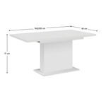 Casa si Gradina - Mobilier - Mese si birouri - Mese bucatarie si dining - Masa dining extensibila, alba, 160-200x90 cm, BOBA - Infinity.ro