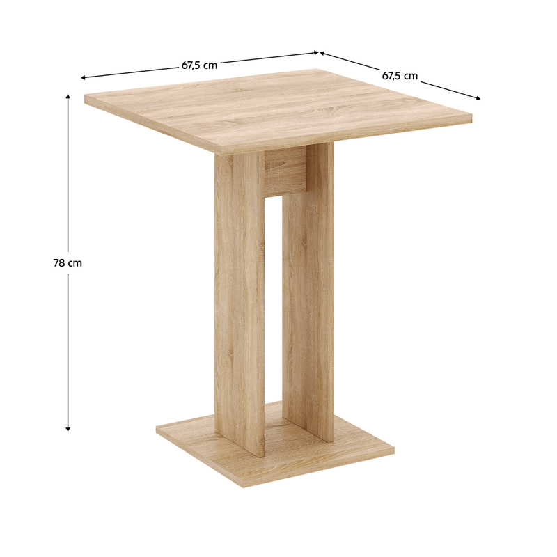 Casa si Gradina - Mobilier - Mese si birouri - Mese bucatarie si dining - Masa de sufragerie, stejar sonoma, 67,5x67,5 cm, EVERET - Infinity.ro