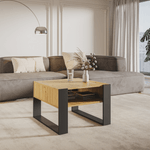 Casa si Gradina - Mobilier - Mese si birouri - Masute de cafea - Masa de cafea, stejar artisan / neagra, CARA 2 - Infinity.ro