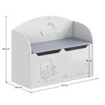 Casa si Gradina - Mobilier - Mobilier copii - Mobilier camera copiilor - Cutie pentru jucarii cu spatiu de depozitare, alb, BEAR - Infinity.ro
