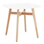 Casa si Gradina - Mobilier - Mese si birouri - Mese bucatarie si dining - Masa dining, alba/natural, 80x80 cm, DEJAN 3 NEW - Infinity.ro