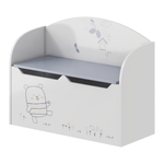 Casa si Gradina - Mobilier - Mobilier copii - Mobilier camera copiilor - Cutie pentru jucarii cu spatiu de depozitare, alb, BEAR - Infinity.ro