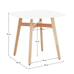 Casa si Gradina - Mobilier - Mese si birouri - Mese bucatarie si dining - Masa dining, alba/natural, 80x80 cm, DEJAN 3 NEW - Infinity.ro