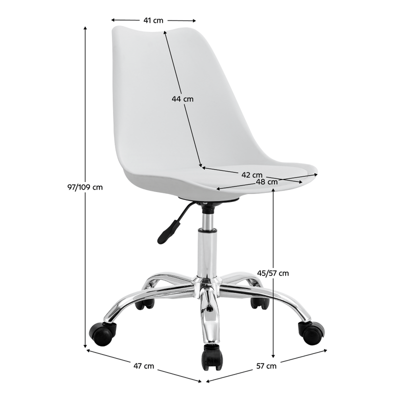Casa si Gradina - Mobilier - Scaune si fotolii - Scaune - Scaun de birou, alb, DARISA 2 NEW - Infinity.ro