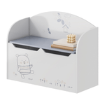Casa si Gradina - Mobilier - Mobilier copii - Mobilier camera copiilor - Cutie pentru jucarii cu spatiu de depozitare, alb, BEAR - Infinity.ro