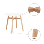 Casa si Gradina - Mobilier - Mese si birouri - Mese bucatarie si dining - Masa dining, alba/natural, 80x80 cm, DEJAN 3 NEW - Infinity.ro