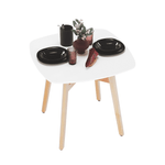 Casa si Gradina - Mobilier - Mese si birouri - Mese bucatarie si dining - Masa dining, alba/natural, 80x80 cm, DEJAN 3 NEW - Infinity.ro
