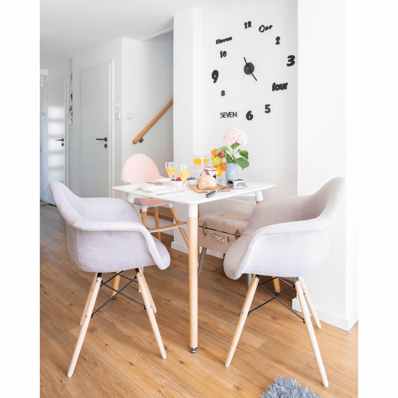 Casa si Gradina - Mobilier - Mese si birouri - Mese bucatarie si dining - Masa dining, alb/fag, 70x70 cm, DIDIER 4 NEW - Infinity.ro