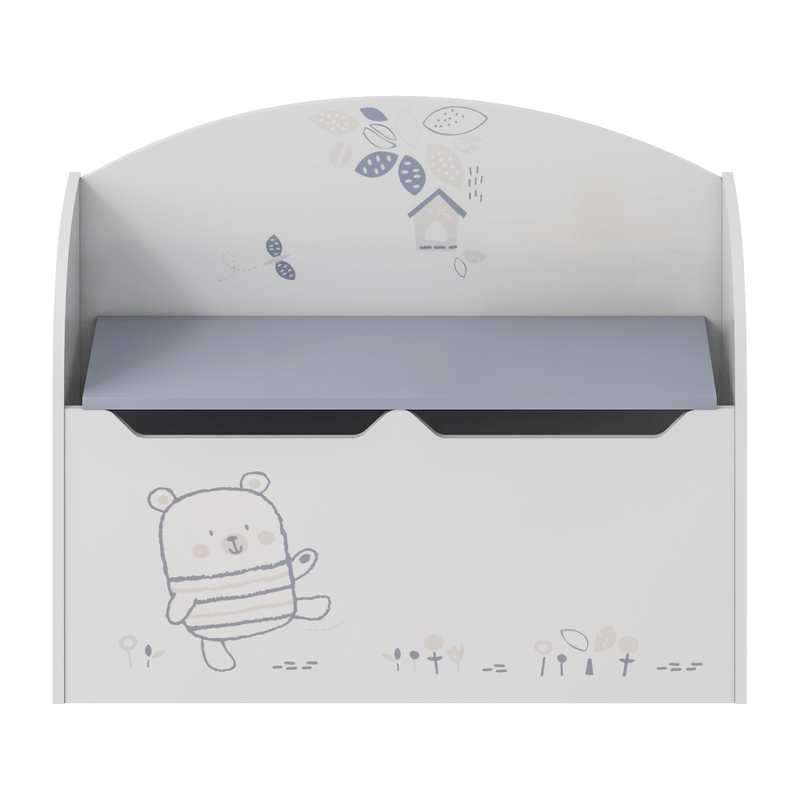 Casa si Gradina - Mobilier - Mobilier copii - Mobilier camera copiilor - Cutie pentru jucarii cu spatiu de depozitare, alb, BEAR - Infinity.ro