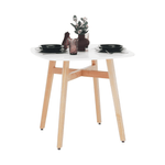 Casa si Gradina - Mobilier - Mese si birouri - Mese bucatarie si dining - Masa dining, alba/natural, 80x80 cm, DEJAN 3 NEW - Infinity.ro