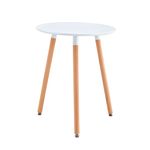 Casa si Gradina - Mobilier - Mese si birouri - Mese bucatarie si dining - Masa dining, alb/fag, diametru 60 cm, ELCAN NEW TYP 1 - Infinity.ro