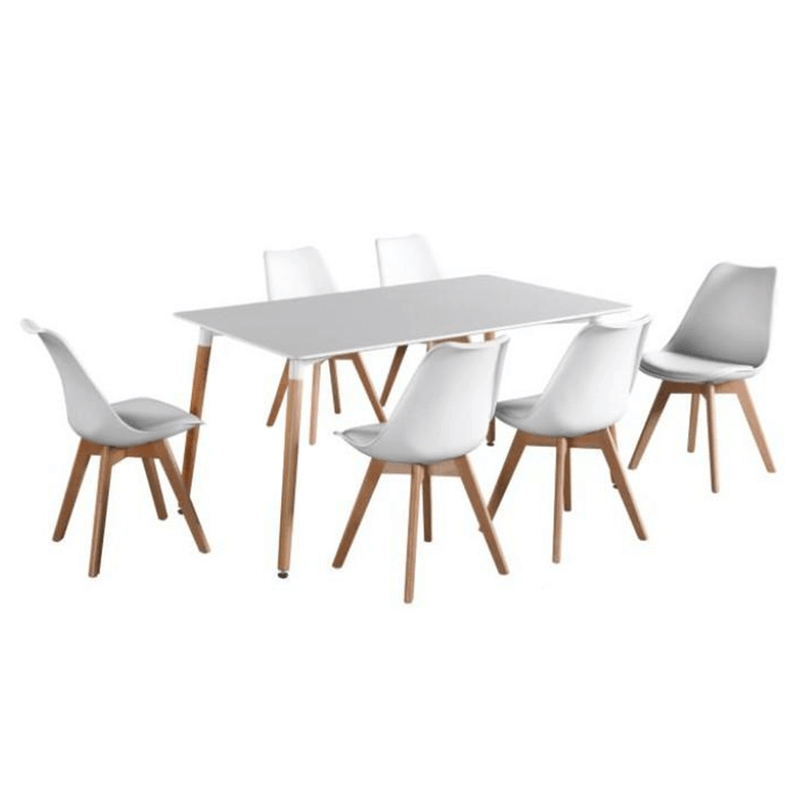 Casa si Gradina - Mobilier - Mese si birouri - Mese bucatarie si dining - Masa dining, alb/fag, 120x80 cm, DIDIER 5 NEW - Infinity.ro