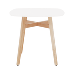 Casa si Gradina - Mobilier - Mese si birouri - Mese bucatarie si dining - Masa dining, alba/natural, 80x80 cm, DEJAN 3 NEW - Infinity.ro