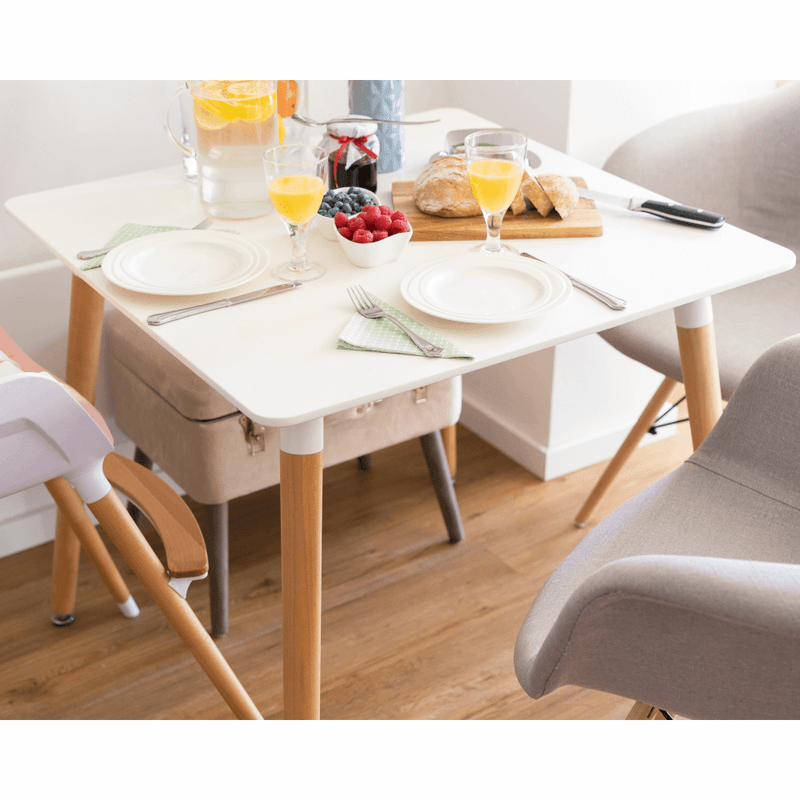 Casa si Gradina - Mobilier - Mese si birouri - Mese bucatarie si dining - Masa dining, alb/fag, 70x70 cm, DIDIER 4 NEW - Infinity.ro