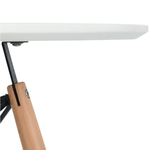 Casa si Gradina - Mobilier - Mese si birouri - Mese bucatarie si dining - Masa dining, alb mat/fag, diametru 120 cm, DEMIN NEW - Infinity.ro
