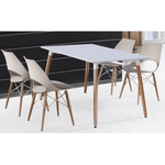 Casa si Gradina - Mobilier - Mese si birouri - Mese bucatarie si dining - Masa dining, alb/fag, 120x80 cm, DIDIER 5 NEW - Infinity.ro