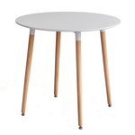 Casa si Gradina - Mobilier - Mese si birouri - Mese bucatarie si dining - Masa dining, alb/fag, diametru 80 cm, ELCAN NEW TYP 2 - Infinity.ro