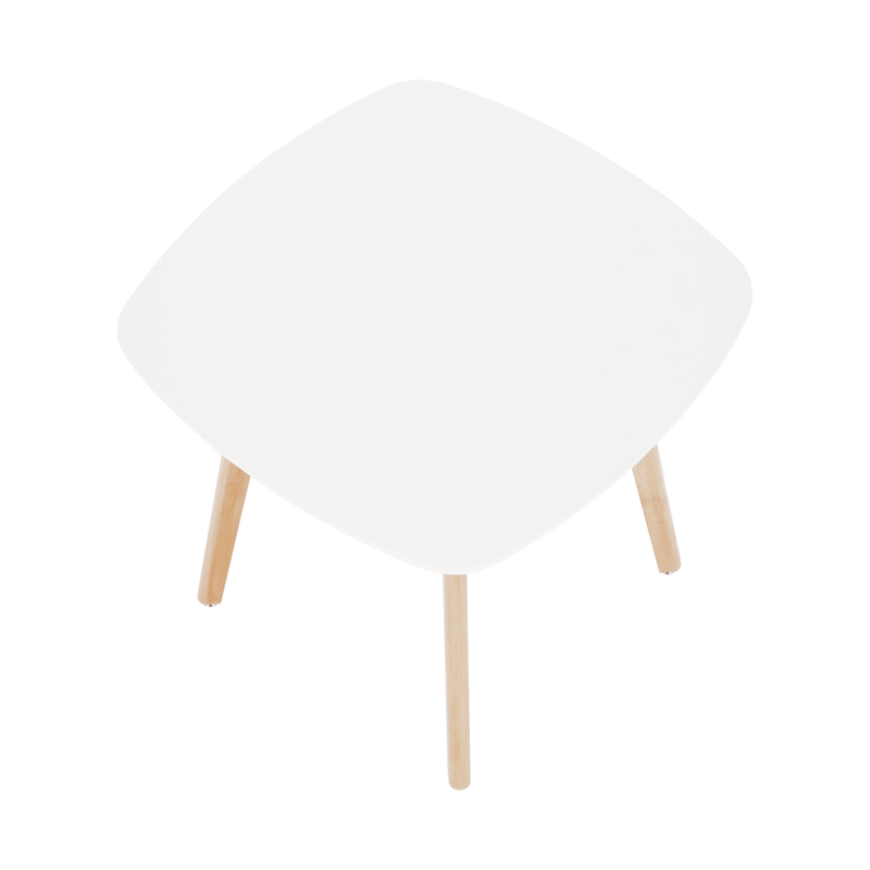 Casa si Gradina - Mobilier - Mese si birouri - Mese bucatarie si dining - Masa dining, alba/natural, 80x80 cm, DEJAN 3 NEW - Infinity.ro