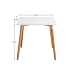 Casa si Gradina - Mobilier - Mese si birouri - Mese bucatarie si dining - Masa dining, alb/fag, 70x70 cm, DIDIER 4 NEW - Infinity.ro
