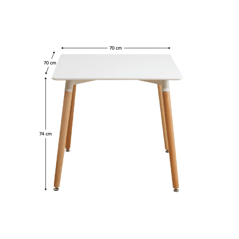 Casa si Gradina - Mobilier - Mese si birouri - Mese bucatarie si dining - Masa dining, alb/fag, 70x70 cm, DIDIER 4 NEW - Infinity.ro