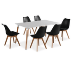 Casa si Gradina - Mobilier - Mese si birouri - Mese bucatarie si dining - Masa dining, alb/fag, 120x80 cm, DIDIER 5 NEW - Infinity.ro