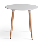 Casa si Gradina - Mobilier - Mese si birouri - Mese bucatarie si dining - Masa dining, alb/fag, diametru 80 cm, ELCAN NEW TYP 2 - Infinity.ro