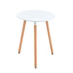 Casa si Gradina - Mobilier - Mese si birouri - Mese bucatarie si dining - Masa dining, alb/fag, diametru 60 cm, ELCAN NEW TYP 1 - Infinity.ro