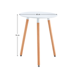 Casa si Gradina - Mobilier - Mese si birouri - Mese bucatarie si dining - Masa dining, alb/fag, diametru 60 cm, ELCAN NEW TYP 1 - Infinity.ro