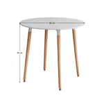 Casa si Gradina - Mobilier - Mese si birouri - Mese bucatarie si dining - Masa dining, alb/fag, diametru 80 cm, ELCAN NEW TYP 2 - Infinity.ro