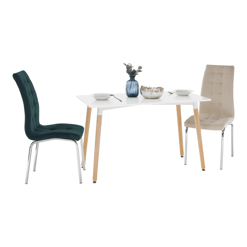 Casa si Gradina - Mobilier - Mese si birouri - Mese bucatarie si dining - Masa dining, alb/fag, 120x80 cm, DIDIER 5 NEW - Infinity.ro