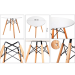 Casa si Gradina - Mobilier - Mese si birouri - Mese bucatarie si dining - Masa de bucatarie,  alba/fag, diametru 80 cm, GAMIN 2 NEW 80 - Infinity.ro