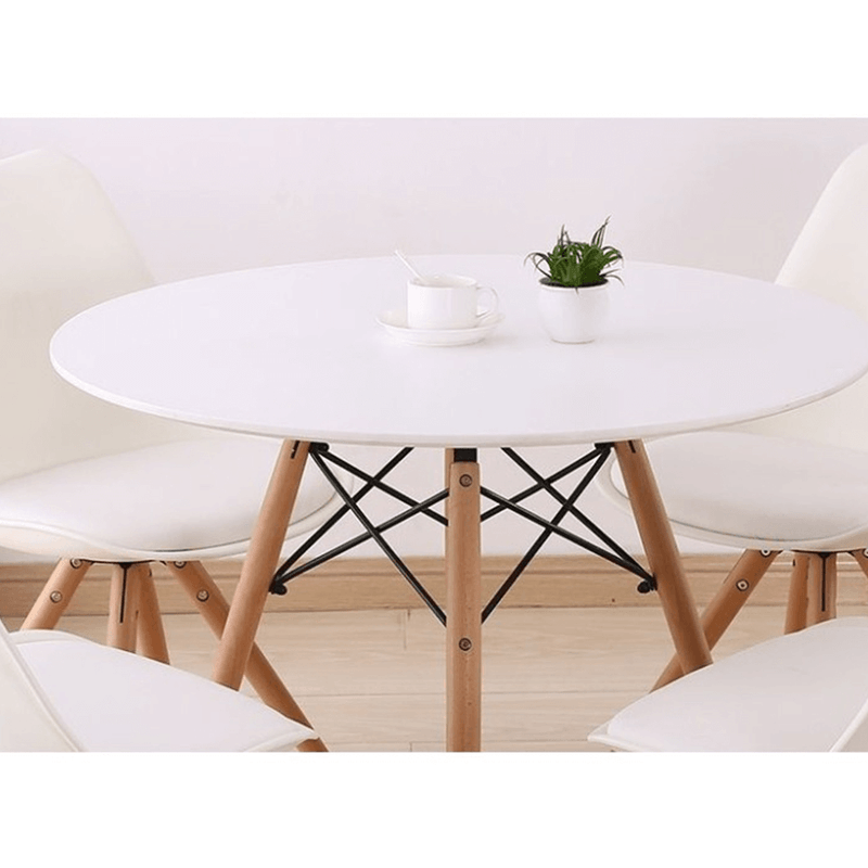 Casa si Gradina - Mobilier - Mese si birouri - Mese bucatarie si dining - Masa de bucatarie,  alba/fag, diametru 80 cm, GAMIN 2 NEW 80 - Infinity.ro