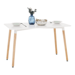 Casa si Gradina - Mobilier - Mese si birouri - Mese bucatarie si dining - Masa dining, alb/fag, 120x80 cm, DIDIER 5 NEW - Infinity.ro
