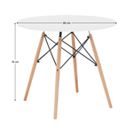 Casa si Gradina - Mobilier - Mese si birouri - Mese bucatarie si dining - Masa de bucatarie,  alba/fag, diametru 80 cm, GAMIN 2 NEW 80 - Infinity.ro