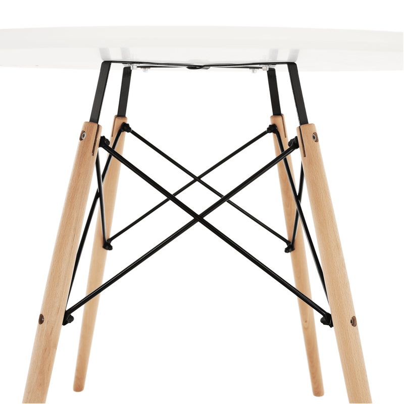 Casa si Gradina - Mobilier - Mese si birouri - Mese bucatarie si dining - Masa de bucatarie, alba/fag, diametru 90 cm, GAMIN 2 NEW 90 - Infinity.ro