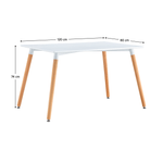Casa si Gradina - Mobilier - Mese si birouri - Mese bucatarie si dining - Masa dining, alb/fag, 120x80 cm, DIDIER 5 NEW - Infinity.ro