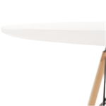 Casa si Gradina - Mobilier - Mese si birouri - Mese bucatarie si dining - Masa de bucatarie, alba/fag, diametru 90 cm, GAMIN 2 NEW 90 - Infinity.ro