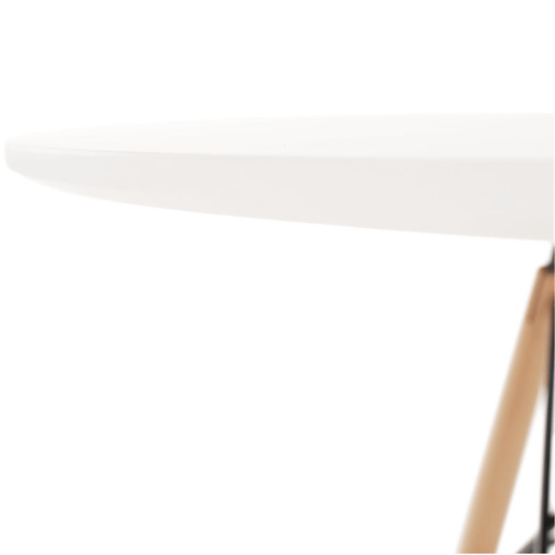 Casa si Gradina - Mobilier - Mese si birouri - Mese bucatarie si dining - Masa de bucatarie, alba/fag, diametru 90 cm, GAMIN 2 NEW 90 - Infinity.ro
