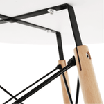 Casa si Gradina - Mobilier - Mese si birouri - Mese bucatarie si dining - Masa de bucatarie, alba/fag, diametru 90 cm, GAMIN 2 NEW 90 - Infinity.ro